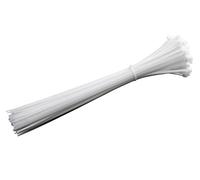 Meister Attache de câble - Set pratique - 50 pièces - blanc - 120 x 2,5 mm - Nylon robuste - Conserve sa forme - Durable et robuste/Set de serre-câbles pour paquets/Connecteur de câble/ 7452190