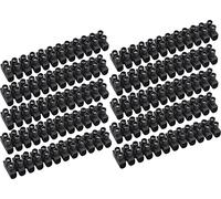 Meister Bornes de raccordement 12 broches - Section de câble 2,5-4 mm² - Lot de 10 pièces dans un kit pratique - Noir - Bloc de bornes à 12 broches - Bornier - Pour installation domestique