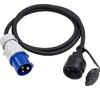 Meister Câble adaptateur CEE - 1,5 m de câble - Prise et fiche CEE - Câble en caoutchouc robuste H07RN-F3G 2,5 mm2 - 16 A/230 V - IP44 Extérieur/Camping/Adaptateur, 7425300