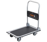 Meister Chariot à plateforme - Pliable - Capacité de charge jusqu'à 150 kg - Frein de stationnement / Aide au transport avec roulettes pivotantes / Chariot pliable en acier / 8985530