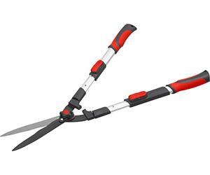 Meister Ciseaux haies - Manche télescopique 2K - Bord extra long - Revêtement cranté et antiadhésif - Pour couper les haies / Ciseaux autobus / Ciseaux de jardin / Ciseaux à deux mains / 9769100