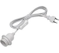 Meister Douille E27-3,5 m - Blanc - Avec interrupteur marche/arrêt - Idéal pour les projets de bricolage - Convient pour les lampes sur pied et suspendues - Suspension de lampe avec interrupteur