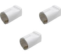 Meister Embrayage avec contact de protection - 3 pièces - Plastique - Blanc - 250 V - 16 A - Section maximale du câble 2,5 mm² - IP20 pour intérieur - Introduction/connecteur Schuko facile avec