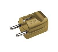 Meister Fiche avec Contact de Protection - Plastique - Or - 250 V - 16 A - Section maximale de câble 2,5 mm² - IP20 - Intérieur - Insertion Droite - Fiche Schuko avec décharge de Traction / 7421060