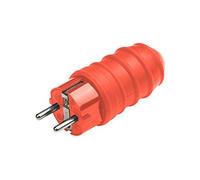Meister Fiche de Contact de Protection - Caoutchouc/Plastique - Rouge - 250 V - 16 A - Section de câble maximale 2,5 mm² - IP44 extérieur - Insertion Centrale/fiche Schuko avec Insert ISO / 7421570