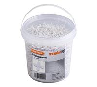 Meister Lot de 1800 entretoises de carrelage en polypropylène robuste de 1,0 mm - Blanc - Accessoires de pose de carrelage - 4426900
