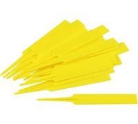 Meister Lot de 20 étiquettes pour Plantes - 90 x 17 mm - Surface d'étiquetage - Matériau résistant aux intempéries - Jaune - pour Plantes - pour Herbes
