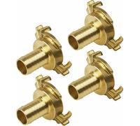Meister Lot de 4 raccords rapides - En laiton - Raccord de tuyau ¾" - Espacement des griffes de 40 mm - Convient pour l'eau potable selon DVGW