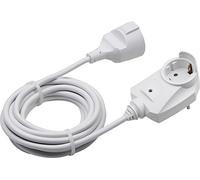 Meister Rallonge avec Prise Supplémentaire - Blanc 5 m IP20 Intérieur/Powersplit/Parasurtenseur - Schuko