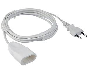 Meister Rallonge Euro - Câble 3 m - Blanc - Câble en plastique - IP20, blanc, 7431310