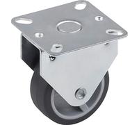 Meister Roulette fixe 5.5 cm TPR Roues , doux chappe ,Roulement coulissant ,40 kg ,Transport rôle,Meubles rôle,Poids Lourds rôle,802800