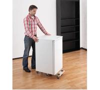 Meister Support de meuble long 300kg - 680x290mm - 6 roulettes pivotantes 75mm et patins antidérapants