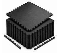 Meisterhome Lot de 12 tapis de protection de sol pour piscine/pataugeoire, 1,92 m² - Film de sol pour piscine - Noir
