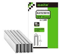 meite Agrafes Inox 304 Type 90/25 mm 18GA à Couronne Étroite 5,7 mm