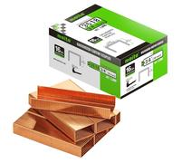 meite Agrafes pour Fermeture de Carton 16 GA, Longueur 18 mm, Couronne 34,7 mm (1-3/8"), Cuivrées Agrafes pour Carton, pour Agrafeuse À Cartons Manuelle Ou Pneumatique, 1 600 Pièces