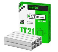 meite Agrafes Type 53/10 mm, Couronne de 11,2 mm, Galvanisées Agrafes JT21, Idéales pour Bricolage et Décoration Maison, Lot de 1 600 pièces