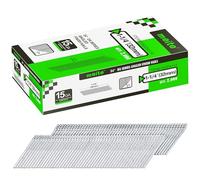 meite Clous DA 15GA 34° 32 mm, Galvanisés, 2 000 Pièces | Clous de finition à tête en D sur bande inclinée, pour cloueur 15GA à chargeur 34°, moulures et plinthes