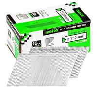 meite Clous de Finition 16GA à 20°, 50 mm, Galvanisés, 2 000 Pièces | Bandes inclinées à 20°, pour cloueur 16GA, pose de plinthes, moulures et habillages bois