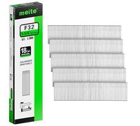 meite Clous de Finition 18G/32 mm Brad Nails Galvanisés pour Cloueuse | 1,000 Pièces pour Cloueur Pneumatique ou Électrique, Idéal Bois, Plinthes, Moulures, Meubles et Garnitures