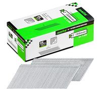 meite Clous de Finition Galvanisé à Angle de Type DA 15G / 50 mm, 34 Degres, 15G Clous DA Inclinés Pour Cloueuse, Ideals Pour Finitions, Moulures Et Menuiserie, Lot de 2 000