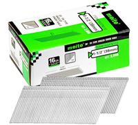 meite Clous de Finition Inclines 16GA / 38 mm, 20 Degres, Galvanises, Diamètre Du Fil 1,6 mm, 16G Clous Pour Cloueuse, Ideals Pour Finitions De Fenetres Et Armoires, Lot de 2 000 Pieces