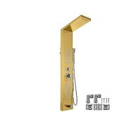 MEIVIYA Système de Douche de Salle de Bain avec 5 en 1 Panneau de Douche système Tour Colonne tête Pluie Acier Inoxydable hydromassage Cascade à Main pour la rénovation de Salle de Bain de Maison