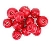 Meiwlong 12 PCS Fake RéalisteMini Red Apples Artificiel Réaliste Model Accessoires Décoration Home Fête Faux Plastic Fruit Ornament Festival Cuisine