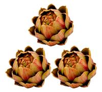 Meiwlong 3Pcs Artificiel Fake Artichoke Légume Large Yellow Décoration RéalisteFlowers Bouquet Réaliste Fruit Fête Christmas Cuisine Indoor Supplies