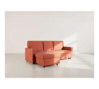Bestmobilier Meiya - canapé d'angle réversible 4 Places Convertible avec Coffre en Tissu