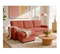 Bestmobilier Meiya - canapé d'angle réversible 4 Places Convertible avec Coffre en Tissu