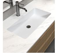 MEJE T2814 Lavabo de salle de bain encastrable rectangulaire en céramique Blanc 70 x 35 cm