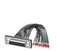 Mekalero Câble d'extension industriel DB9pin / DB15P / DB25P 50 cm avec tube de marquage numérique long fil de cuivre ignifuge PTFE isolé