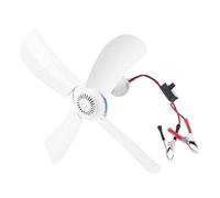 Mekalero Ventilateur de plafond à 4 feuilles 12 V-85 V à suspendre pour lit de camping, dortoir, tente, accessoires de vélo électrique
