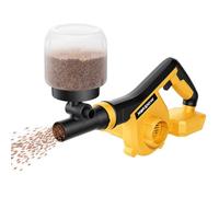 MekiPow Épandeur portatif sans fil compatible avec Dewalt 20 V pour engrais, graines d'herbe et fonte de glace, épandeurs de graines multi-usage pour pelouses avec ouvertures réglables (sans batterie)