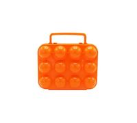 MEKLITRZ Boîte de Rangement pour Œufs Pliable en Plastique à 12 Compartiments pour Extérieur, Camping, Pique-nique (Orange)