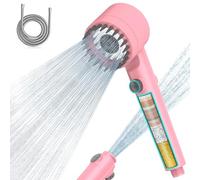 MEKO Pommeau de douche avec filtre à 15 étapes, pommeau de douche anti calcaire avec tuyau de 1,5 m, filtre de douche 3 + 1 mode de pulvérisation, pommeau de douche haute pression