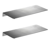 Melairy Étagère d'angle brossée sans perçage aciers inoxydablesÉtagère de Douche Panier de Douche monté Contre Le Mur 30 cm 2PC