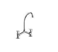 Mélangeur de lavabo 2 trous M1/2" entraxe 100-240 mm en laiton chromé Delabie
