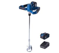 Mélangeur à peinture et mortier sans fil Scheppach BC-PMX100-X - 20 V | Régulation de la vitesse max. 650 min-1 | Diamètre de mélange 10 cm | Batterie 4 Ah + chargeur 2,4 A inclus