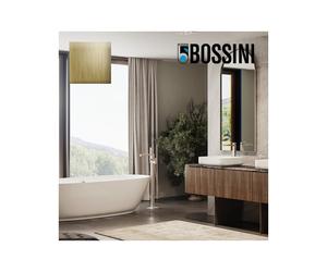 Mélangeur bain/douche avec colonnette d'alimentation par le sol et douchette flat one or brossé GILLO - BOSSINI Z00761030