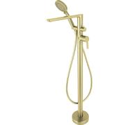 Mélangeur de Baignoire Autonome avec Ensemble de Douche Laiton Or Brossé