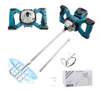 Mélangeur de ciment sans fil pour batterie Makita 18 V, mélangeur à palette sans balais, mélangeur de mortier à peinture à 6 vitesses, max 680 tr/min, agitateur électrique pour béton pour mélanger le