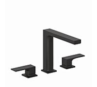 Mélangeur de lavabo 3 trous Kludi 543933975 avec robinet à poussoir, noir mat