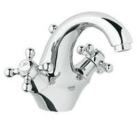Mélangeur de lavabo monotrou SINFONIA chromé avec bec fixe GROHE 21012000
