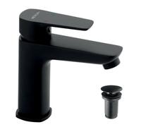 Novaservis Metalia 58 - Mitigeur de lavabo avec garniture de vidage, noir 58003,5