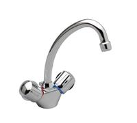mélangeur de lavabo - porcher ulysse - bec tube orientable et tirette - têtes à clapet 15x21 - chromé