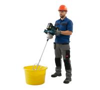 mélangeur de mortier de peinture sans fil 1200W bétonnière 6 vitesses bétonnière manuelle