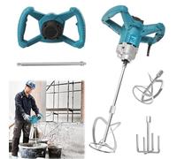 Mélangeur de mortier électrique sans fil compatible avec batterie Makita 18 V, 6 vitesses, agitateur de 3200 W max 1200 tr/min, mélangeur de mortier pour ciment, béton et peinture (sans batterie)