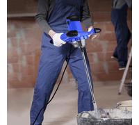 Mélangeur de mortier et de béton - Agitateur électrique de 550 W - Réglable sur 6 vitesses - Mélangeur manuel - Outil de mélange portable pour chantier