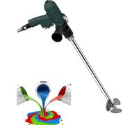 Mélangeur de peinture pneumatique, agitateur portable à air comprimé, avec variateur de vitesse réversible et double turbine, mélange industriel. (Aluminumalloyimpeller)